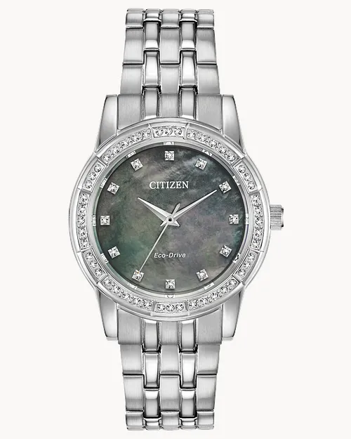 Citizen Silhouette Crystal Eco-Drive Black Dial Watch | CITIZEN Citizen Silhouette Crystal Eco-Drive Black Dial Watch | CITIZEN